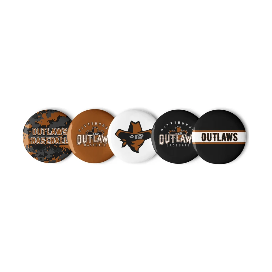 Outlaws Baseball Enamel Pin Set